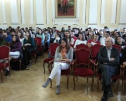 Predavanje u gimnaziji J. J. Zmaj u Novom Sadu
